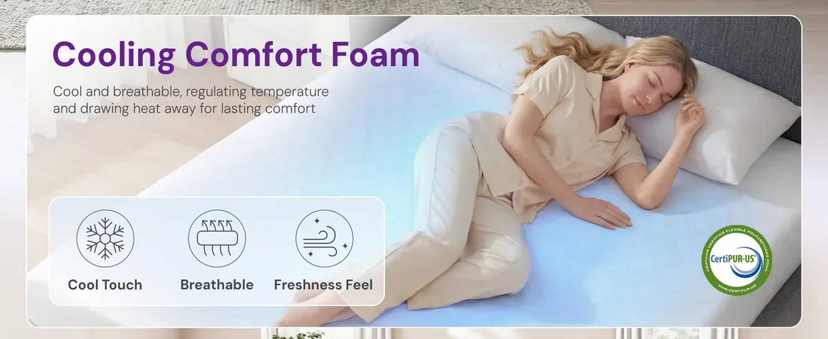 Cooling Gel Memory Foam That Draws Heat Away — GAESTE mattress